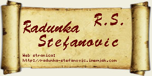 Radunka Stefanović vizit kartica